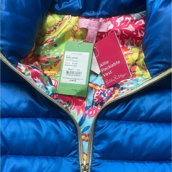 NWT $198 Lilly Pulitzer Packable Vest XS - Picture 2 of 4
